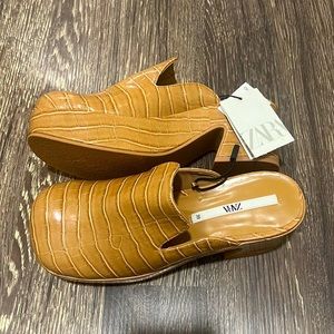 Brand new with tags, Zara ANIMAL PRINT CLOGS, Size 39.